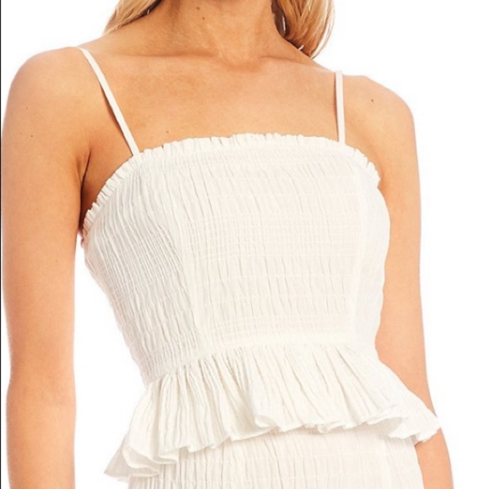 Antonio Melani Sabah Sleeveless Square Neck Smocked Peplum Coordinating